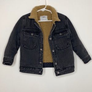 Zara Toddler Denim Teddy Jacket